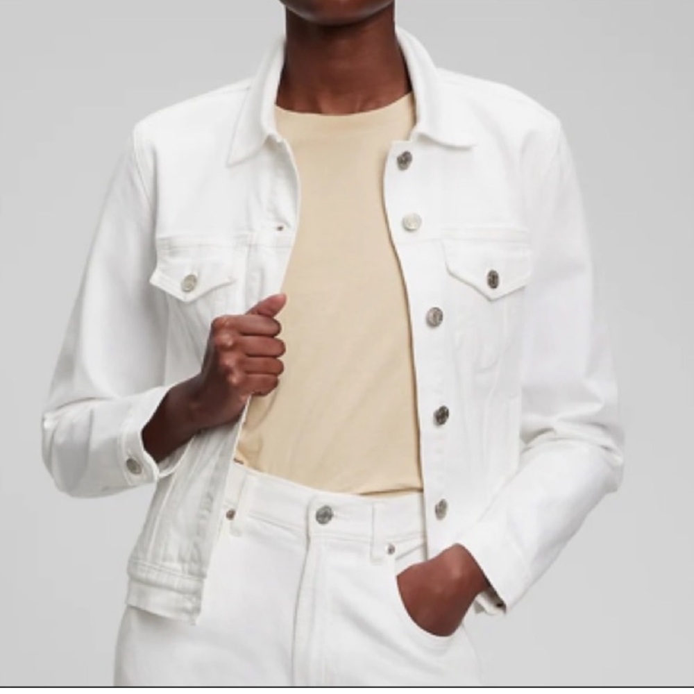 Gap White Denim Jacket